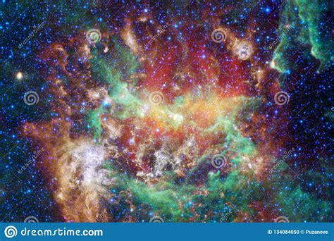 Fundo Bonito Infinito Do Cosmos Nebulosa E Estrelas Foto De Stock