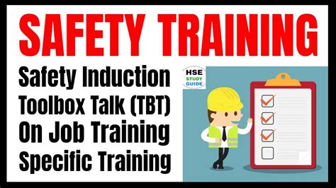 Safety Induction Training Toolbox Talk Tbt On Job Safety Training