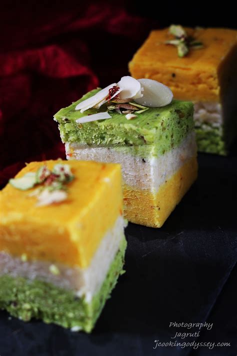 Kesar Badam Pista Barfi Barfee J Cooking Odyssey