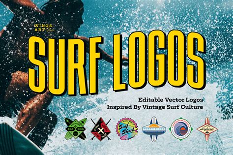 Vintage Surf Logo Design Templates Create Your Own Cool Surf T Shirt