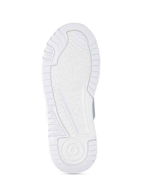 Versace Odissea Caged Rubber Medusa Sneakers In White Modesens