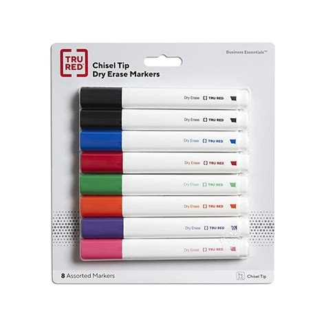 Shop Staples For Tru Red™ Tank Dry Erase Markers Chisel Tip Assorted