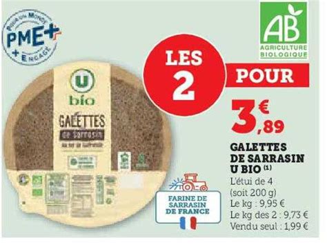 Promo Galettes De Sarrasin U Bio Chez Hyper U ICatalogue Fr