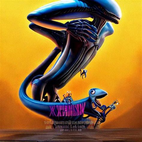 The Xenomorph Disney Pixar movie poster : r/weirddalle