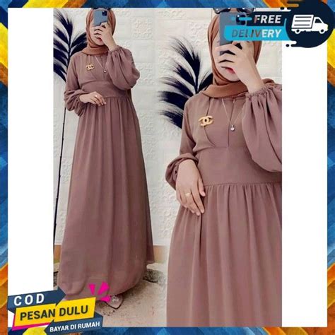 Gamis Viral Terbaru Model Baru Maxi Dress Lebaran Games