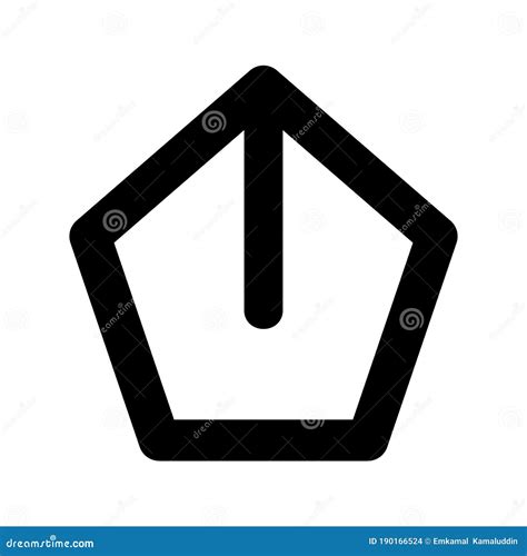 Pentagon Icon Vector. 5 Five Sided Symbol. Geometry Chart. Pentagonal ...