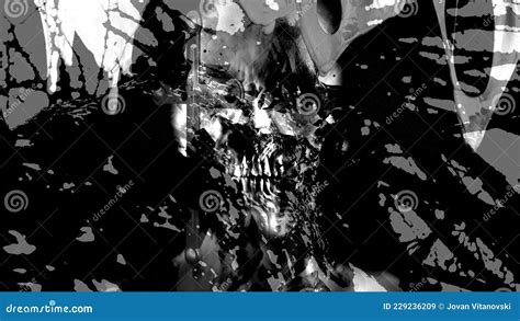 Horror Zombie with Scary Effects Stock Illustration - Illustration of ...