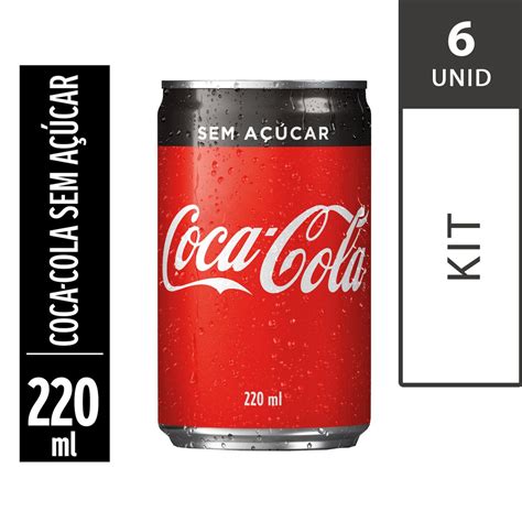 Coca Cola Sem Açúcar LATA 220ML Pack 6 Pão de Açúcar