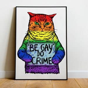 Be Gay Do Crime Print Socialism Resist LGBT Anticapitalism Anarchy Gay Poster Prints