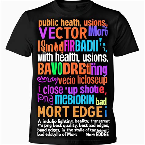 Eye Catching Typography Word Cloud Design On Black T Shirt Vector