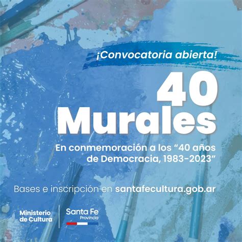 La convocatoria 40 Murales 40 años de Democracia extiende la