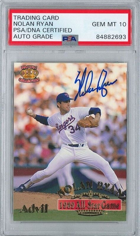 Nolan Ryan Autographed Signed 1996 Pacific Nolan Ryan #26 Card PSA Gm ...