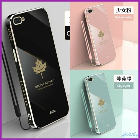 Casing Oppo A3s Case A12e Case Luxurious Texture Smooth Straight Edge