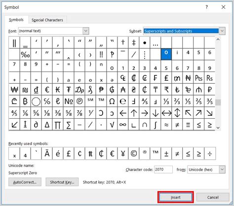 Word document symbols list for exponents - backlopte