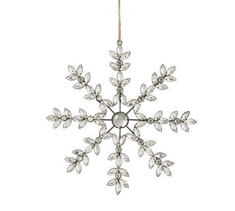 Jeweled Snowflake Ornament Pottery Barn