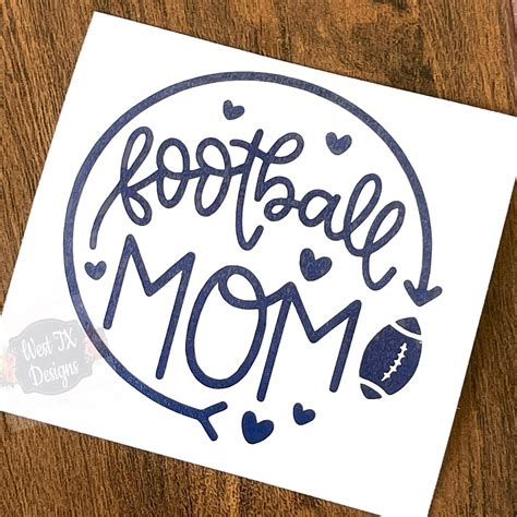 Football Mom Decal Football Decal Mom Decal Car Decal Tumbler Decal Decal For Mom Mom Car Decal