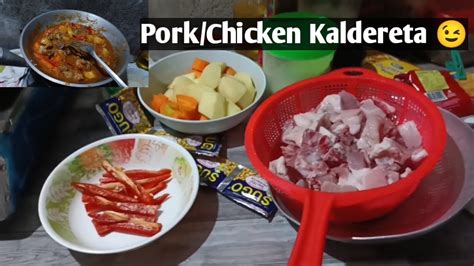 Paano Magluto Ng Kalderetang Baboy At Manok Youtube