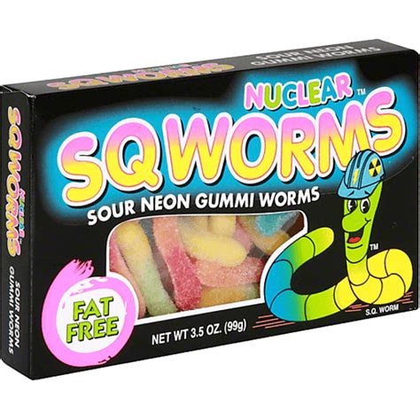 Nuclear™ Sqworms Sour Neon Gummi Worms 3 5 Oz Box Chewing Gum Market Basket