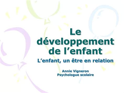 Ppt Le D Veloppement De Lenfant Powerpoint Presentation Free