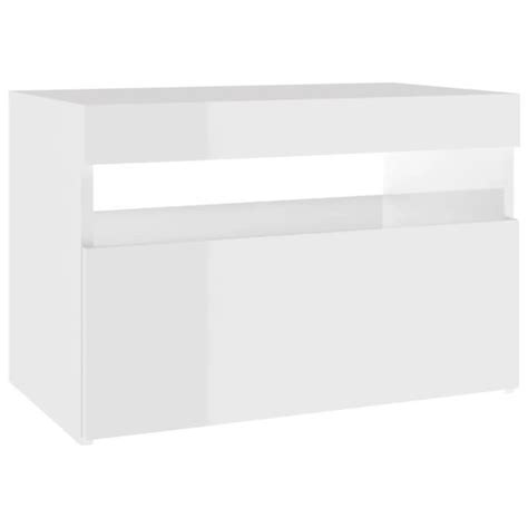 Top Meuble tv JILI Table TV Moderne avec lumières LED blanc