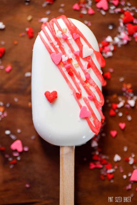 Beautiful Valentine Cakesicles • Pint Sized Baker Recipe Cake Pop Decorating Valentine Cake