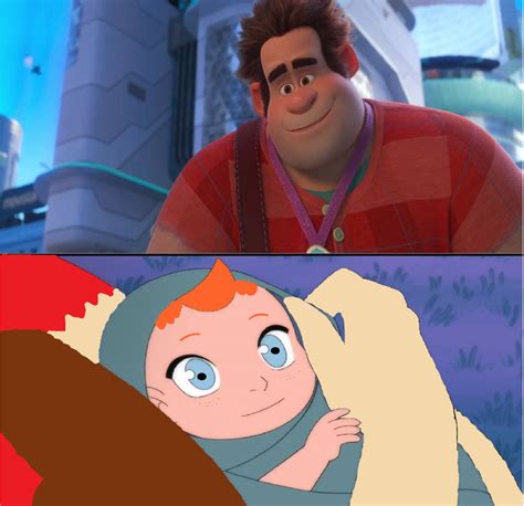 Wreck It Ralph Holding Baby Angela By Dispixworks99 On Deviantart