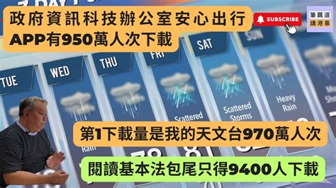 政府資訊科技辦公室回覆立法局特別財委會質詢時披露安心出行app有950萬人次下載。地圖都沒有顯示的估你唔到，第1下載量是我的天文台970萬人次