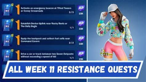 Fortnite All Week 11 Resistance Quests Challenges Guide How To