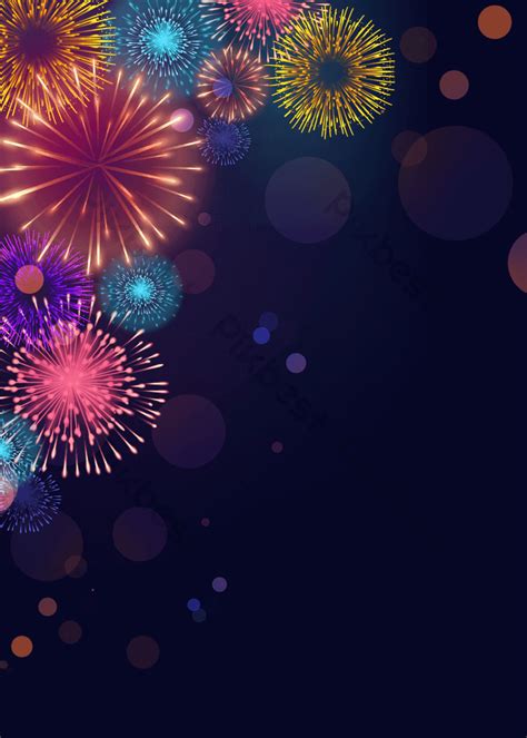 New Year Fireworks Background Colorful | PSD Free Download - Pikbest