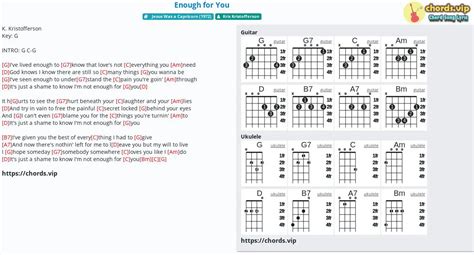 Chord: Enough for You - tab, song lyric, sheet, guitar, ukulele ...