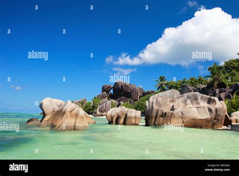 Anse Source d Argent beach Stock Photo - Alamy