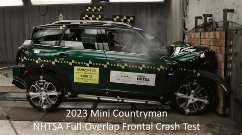 2020 2023 Mini Countryman F60 Nhtsa Full Overlap Frontal Crash Test Youtube