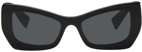 Miu Miu Black Acetate Cat Eye Sunglasses Ssense