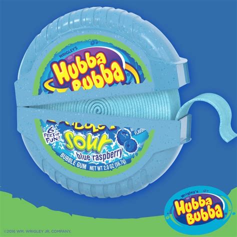 HUBBA BUBBA Sour Blue Raspberry Bubble Gum Tape, 2 oz | HUBBA BUBBA