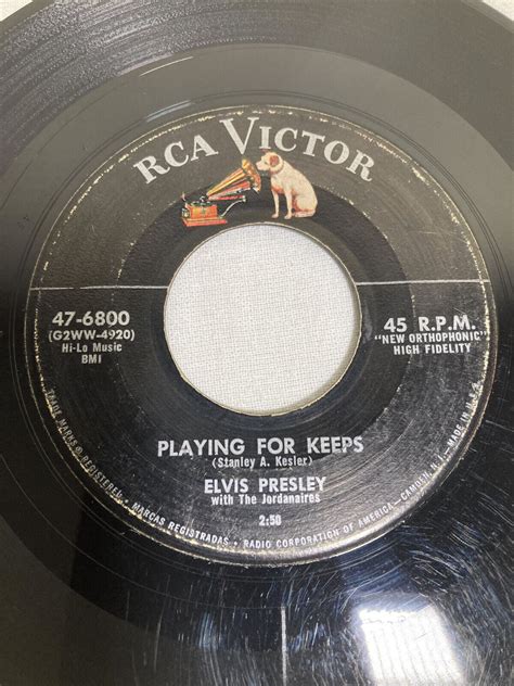 Elvis Presley Too Much Playing For Keeps 45 Rpm Vinyl Record 7