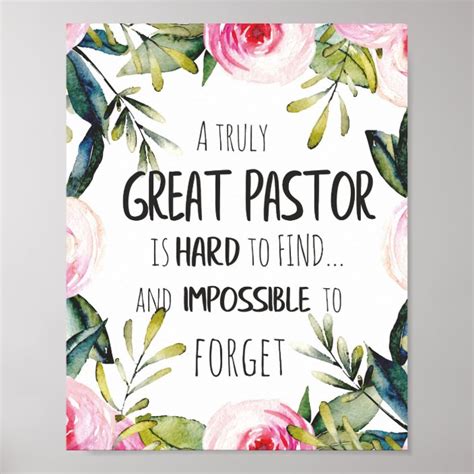 Pastor Appreciation Gift Pastor Thank You Quote Poster Zazzle