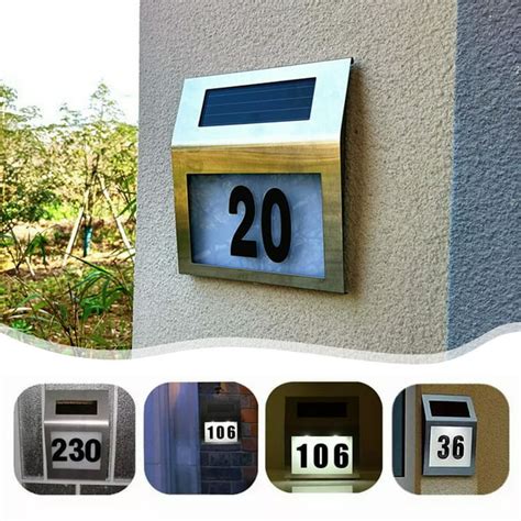 Solar House Number Sign Light, Lighted Address Numbers Outdoor, Solar ...