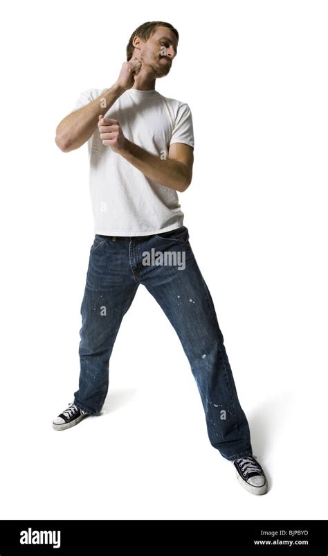 Man Playing Air Guitar Stock Photo Alamy