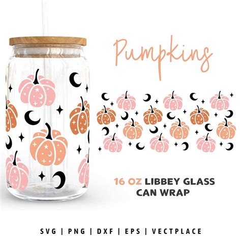 Magical Pumpkin SVG Halloween SVG For Libbey 16oz Can Glass Vectplace