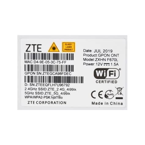 ZTE ZXHN F670L Dual Band ONT Price & Specifications - Telecomate