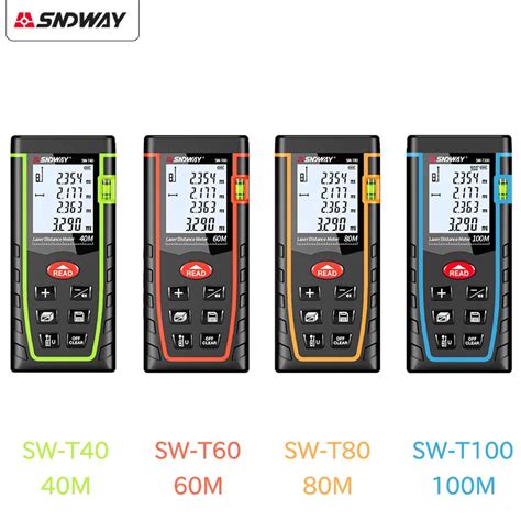 Sndway Laser Distance Meter Sw T40 60 80 100 Rangefinder Area Volume