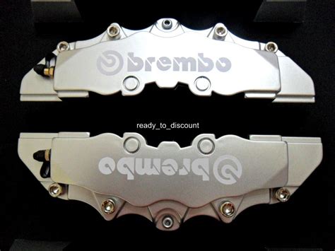 SILVER BREMBO STYLE BRAKE CALIPER COVERS KIT 4PC FRONT/REAR | eBay