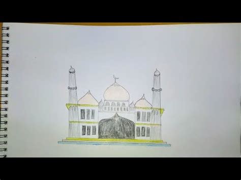 How To Draw Mosque Step By Step Homeschool Art Lessons Youtube