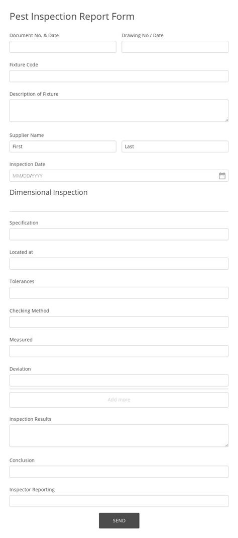 Pest Inspection Report Form Template 123formbuilder