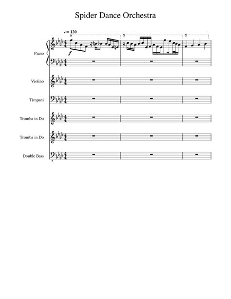 Spider Dance Sheet Music For Piano Contrabass Timpani Violin And More Instruments Piano Sextet