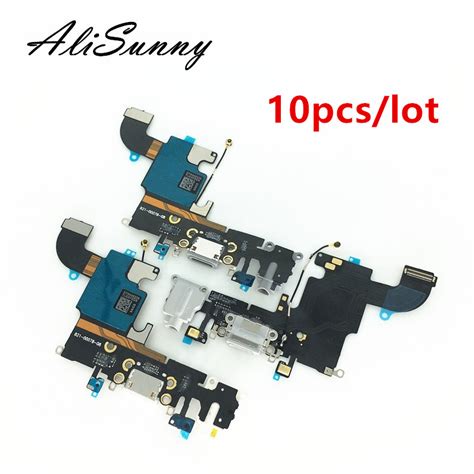 AliSunny 10pcs Charging Port Flex Cable For IPhone 6 6S 7 8 Plus XR XS