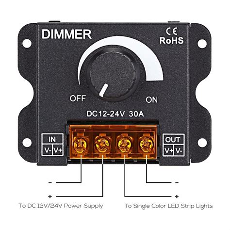 30a 12v Led灯带调光器大功率调光旋钮开关灯条灯带单色控制器 阿里巴巴