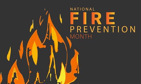 Premium Vector National Fire Prevention Month Background Banner Card