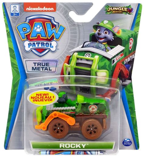 Paw Patrol Jungle Rescue True Metal Rocky Diecast Car Jungle Rescue ...