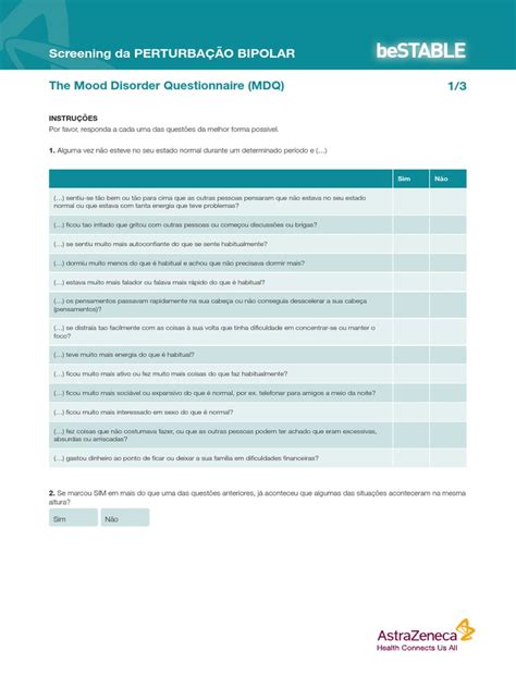 The Mood Disorder Questionnaire Mdq Pdf Transtorno Bipolar